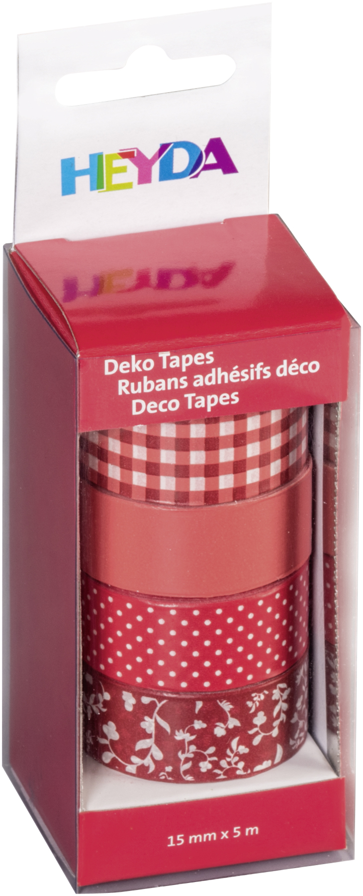 Ruban adhésif Deco Tapes Colour 5mx15mm 4 rouleaux